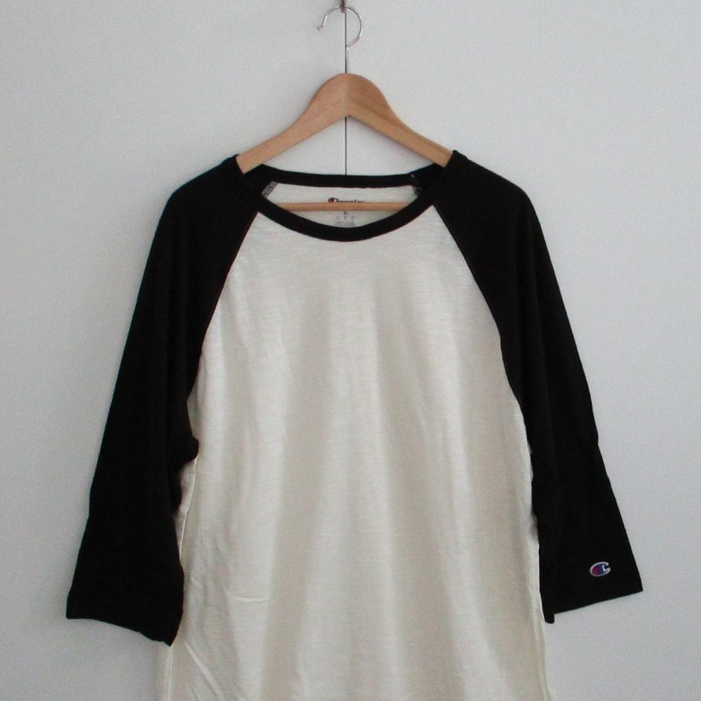 Champion Baseball Tshirt Raglan Size XL - Picture 2 of 12